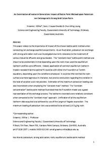 bottle-point adsorption test|An examination of isotherm generation: Impact of bottle.